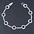 Black/ Clear Swarovski Crystal Floral Bracelet In Rhodium Plated Metal - 17cm L - view 7