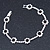 Black/ Clear Swarovski Crystal Floral Bracelet In Rhodium Plated Metal - 17cm L - view 8