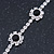 Black/ Clear Swarovski Crystal Floral Bracelet In Rhodium Plated Metal - 17cm L - view 10