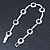 Black/ Clear Swarovski Crystal Floral Bracelet In Rhodium Plated Metal - 17cm L - view 11