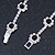 Black/ Clear Swarovski Crystal Floral Bracelet In Rhodium Plated Metal - 17cm L - view 6