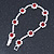Red/ Clear Swarovski Crystal Floral Bracelet In Rhodium Plated Metal - 17cm L - view 11