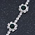 Emerald Green/ Clear Swarovski Crystal Floral Bracelet In Rhodium Plated Metal - 17cm L - view 9