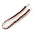 Clear/ Burgundy Red Austrian Crystal Bracelet In Rhodium Plated Metal - 17cm Length - view 8