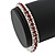 Clear/ Burgundy Red Austrian Crystal Bracelet In Rhodium Plated Metal - 17cm Length - view 2