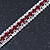 Clear/ Burgundy Red Austrian Crystal Bracelet In Rhodium Plated Metal - 17cm Length - view 12