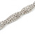 Rhodium Plated Clear Crystal Twisted Bracelet - 17cm L - view 4