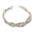 Rhodium Plated Clear Crystal Twisted Bracelet - 17cm L - view 6