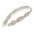Rhodium Plated Clear Crystal Twisted Bracelet - 17cm L - view 7