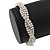 Rhodium Plated Clear Crystal Twisted Bracelet - 17cm L - view 2