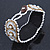 Handmade Boho Style Beaded, Shell Wristband Bracelet (White, Gold, AB) - 18cm L - view 5