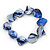 Blue Violet Shell Nugget Flex Bracelet - 18cm L - view 6