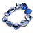 Blue Violet Shell Nugget Flex Bracelet - 18cm L - view 5