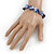 Blue Violet Shell Nugget Flex Bracelet - 18cm L - view 3