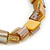 Antique Yellow Shell Nugget Stretch Bracelet - 17cm L - view 2