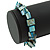 Light Blue Shell Nugget Stretch Bracelet - 17cm L - view 3