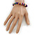 Multicoloured Shell Nugget Stretch Bracelet - up to 19cm - view 3