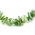 Light Green Shell Nugget Stretch Bracelet - up to 19cm - view 2