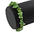 Light Green Shell Nugget Stretch Bracelet - up to 19cm - view 3