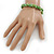 Light Green Shell Nugget Stretch Bracelet - up to 19cm - view 4