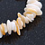 Antique White Shell Nugget Stretch Bracelet - up to 19cm - view 5