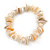Antique White Shell Nugget Stretch Bracelet - up to 19cm - view 2