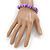 Lavender Shell Nugget Stretch Bracelet - up to 19cm - view 2