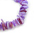 Lavender Shell Nugget Stretch Bracelet - up to 19cm - view 3