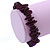 Deep Purple Shell Nugget Stretch Bracelet - up to 19cm - view 3