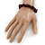 Deep Purple Shell Nugget Stretch Bracelet - up to 19cm - view 4