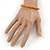 Unisex Orange Wood Bead Flex Bracelet - up to 21cm L - view 2