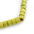 Unisex Light Green Wood Bead Flex Bracelet - up to 21cm L - view 4