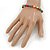 Unisex Multicoloured Wood Bead Flex Bracelet - up to 21cm L - view 2