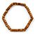 Unisex Brown Wood Bead Flex Bracelet - up to 21cm L