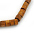 Unisex Brown Wood Bead Flex Bracelet - up to 21cm L - view 3