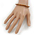 Unisex Brown Wood Bead Flex Bracelet - up to 21cm L - view 2