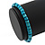 Unisex Teal Wood Bead Flex Bracelet - up to 21cm L - view 4