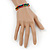 Multicoloured Wood Bead Friendship Bracelet With Black Cord - Adjustable - view 2