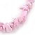 Baby Pink Semiprecious Nugget Stone Beads Flex Bracelet - 18cm L - view 6
