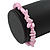 Baby Pink Semiprecious Nugget Stone Beads Flex Bracelet - 18cm L - view 3