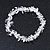 Transparent Glass Nugget Beads Flex Bracelet - 18cm L