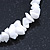 White Semiprecious Nugget Stone Beads Flex Bracelet - 18cm L - view 4