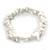 White Semiprecious Nugget Stone Beads Flex Bracelet - 18cm L - view 5