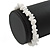 White Semiprecious Nugget Stone Beads Flex Bracelet - 18cm L - view 2
