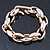 Mirrored Gold Tone Oval Chunky Acrylic Link Bracelet - 20cm L - view 6
