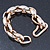 Mirrored Gold Tone Oval Chunky Acrylic Link Bracelet - 20cm L - view 7