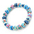 Blue Fimo Bead With Silver Tone Flex Bracelet - 18cm Length - view 5