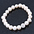10mm Freshwater Pearl With Clear Crystal Disco Ball Bead Stretch Bracelet - 18cm L - view 5