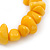 Yellow Agate Chip Semi-Precious Stone Flex Bracelet - 18cm L - view 4