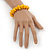 Yellow Agate Chip Semi-Precious Stone Flex Bracelet - 18cm L - view 3